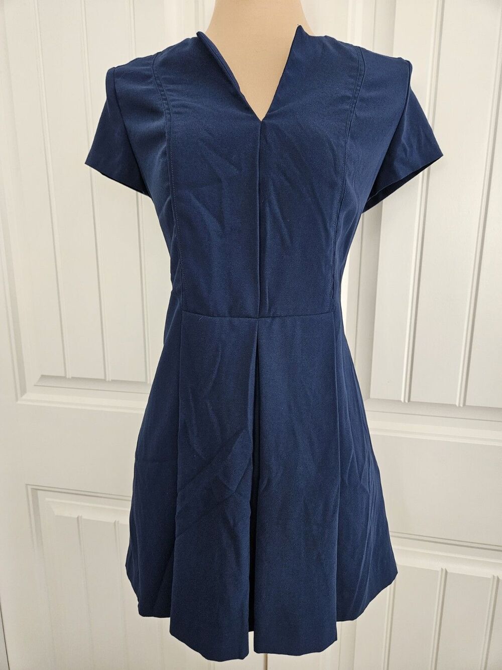 Zara Trafaluc Navy Blue Romper Size L V Neck Shorts